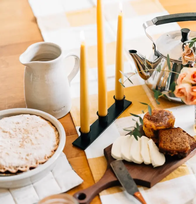 Candlestick Holder | Triple Taper | Wrought Iron