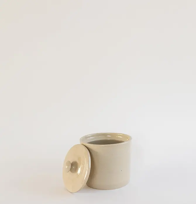 Canister | Stoneware | 5" H x 4.5" DIA