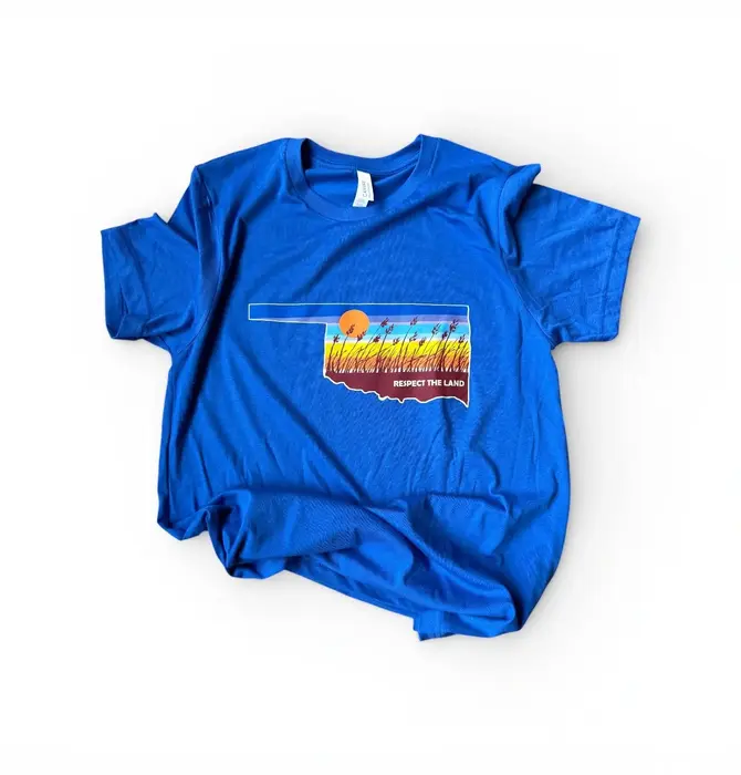T-Shirt | Respect The Land | Blue