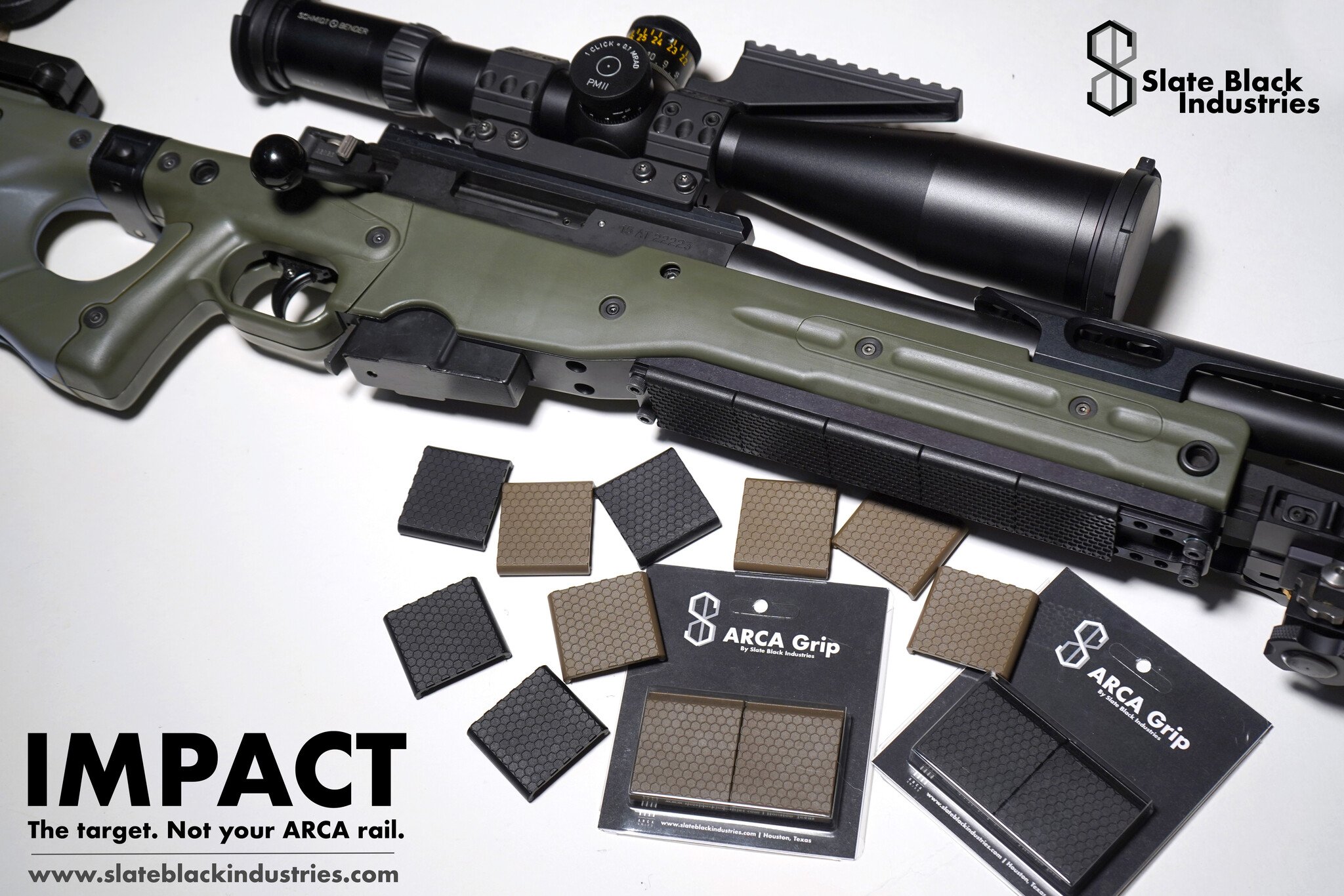 Slate Black Industries ARCA Grip (Precision Rifle - 4 pack)