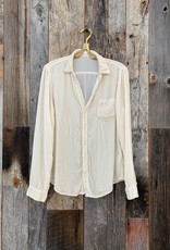 CP Shades CP Shades Velvet Sloane Button Up - Ivory