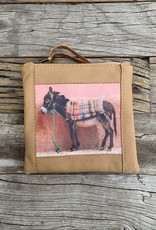 Totem Salvaged Barn Donkey on Pink Wall Mini Clutch
