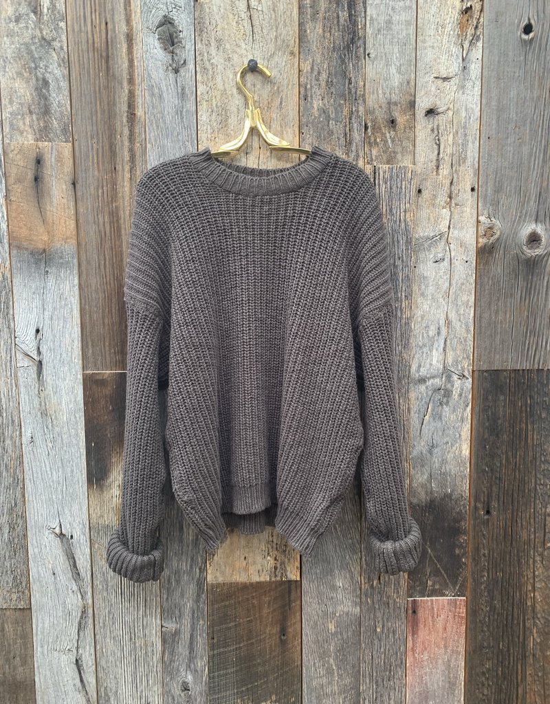 It Is Well Chunky Pull On Sweater-Olive