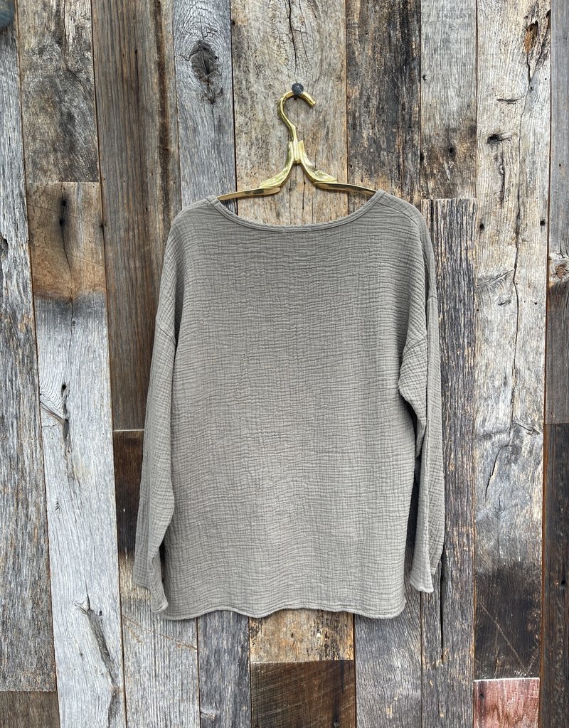 It is Well Organic Gauze L/S Top T1491 Olive