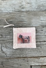 Totem Salvaged Brown Donkey on  Pink Wall Mini 579-POL-MP