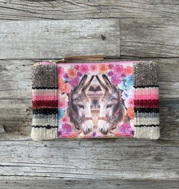 Totem Salvaged Two Donkey Clutch 592-TD-CB Red Pink/Neutral