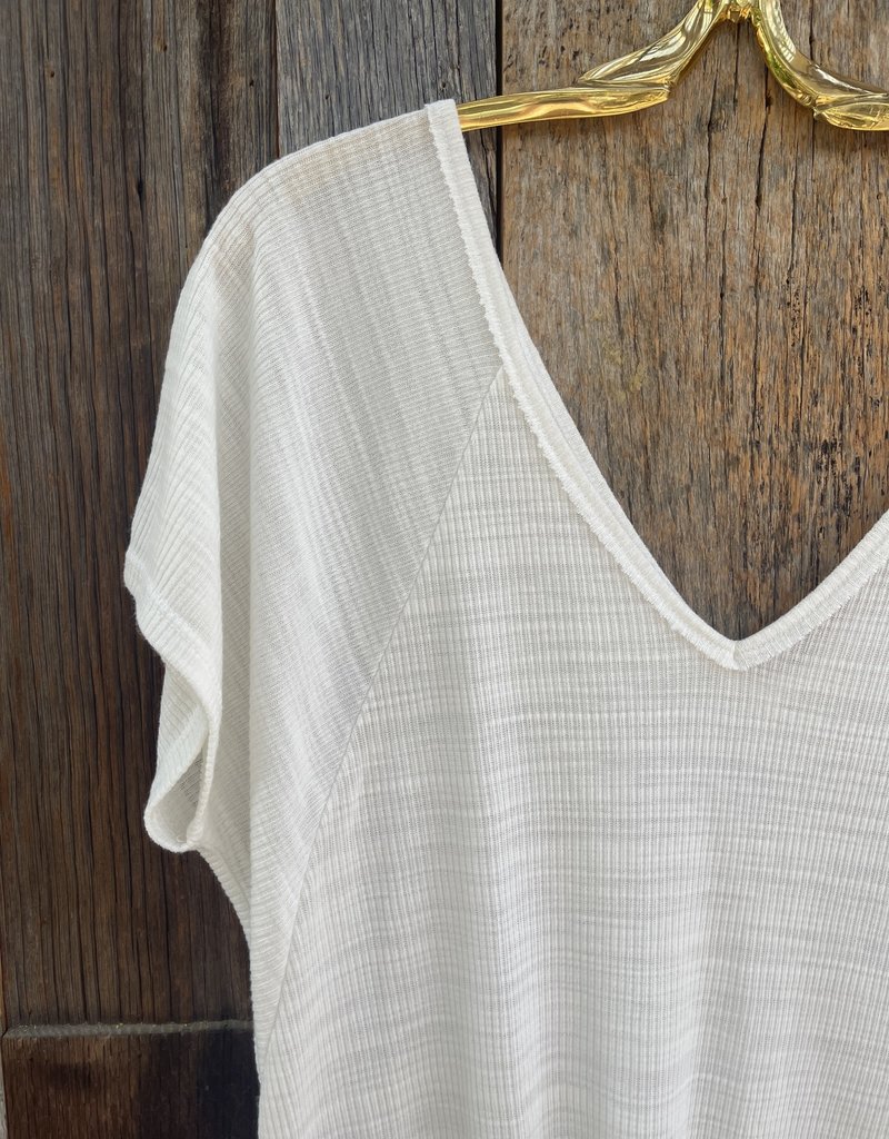 Project Social T Project Social T Yumi Ribbed Tee Ivory 9533-570