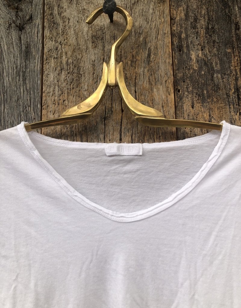 CP Shades CP Shades Arle Raw Neck Cotton Jersey Tee White 1331-17K