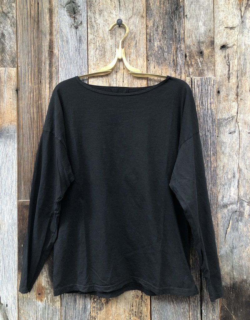CP Shades CP Shades Brittany Cotton Jersey Boatneck Tee Black 1106-17K