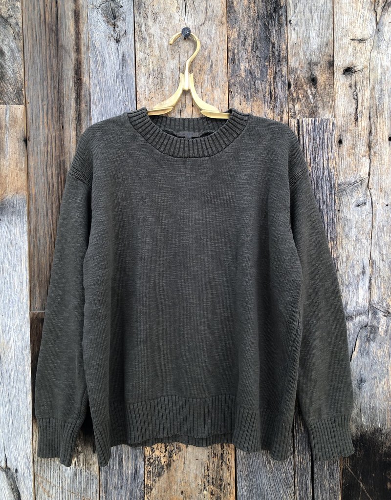 It is well Boyfriend Crewneck Sweater K1932 - Olive