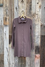 Project Social T Project Social T Charlize Button Front Rib Dress French Roast 9763-537