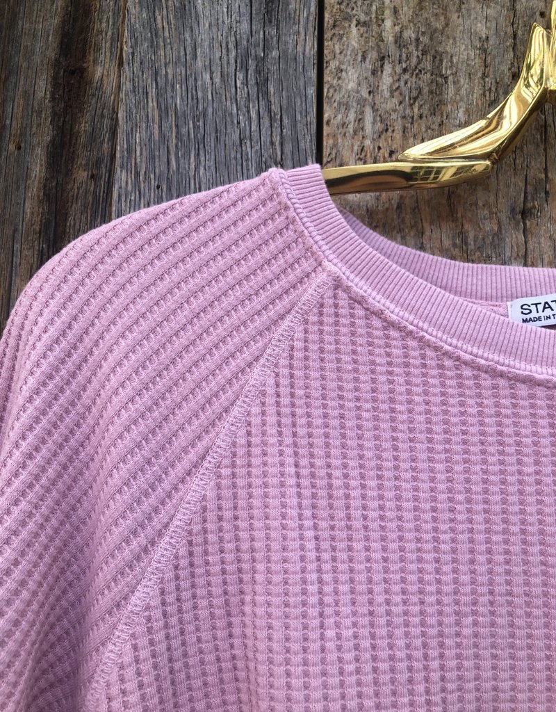 Stateside Stateside Thermal Raglan Slit Sweatshirt Chalk Pink #434-4994