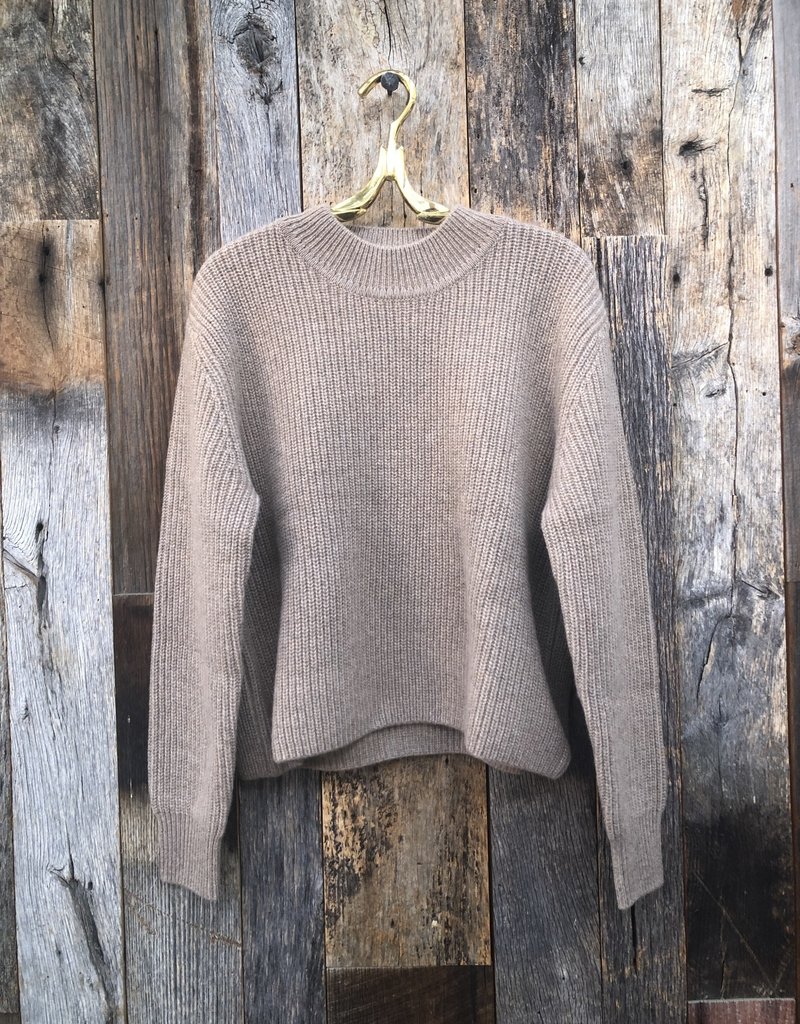Stateside Stateside Ribbed Cashmere Collar Sweater Camel 507-5049