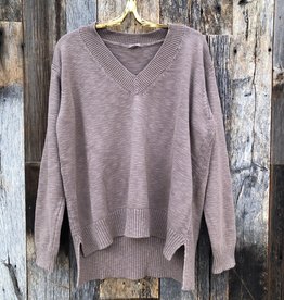 It is Well Boyfriend V-Neck Sweater K1751 - Warm Taupe