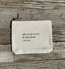 Sugarboo Sugarboo Coco Chanel (Don't Be Like The Rest Of Them) Canvas Zip Bag 8.5x7.5 AC243