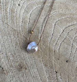 Margaret Solow Margaret Solow White Freshwater Pearl and 18k Bead