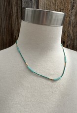 Debbie Fisher Jade Seed with GV Amazonite with GF Clasp JAD37