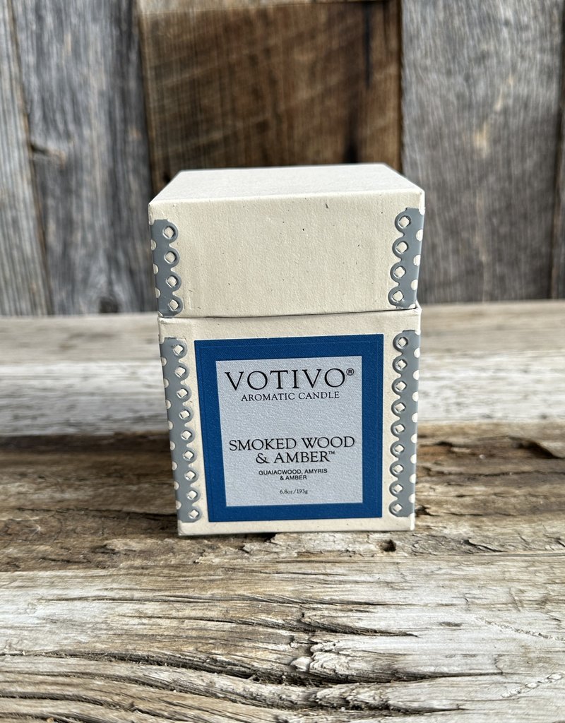 Votivo 6.8 oz Smoked Wood & Amber Candle