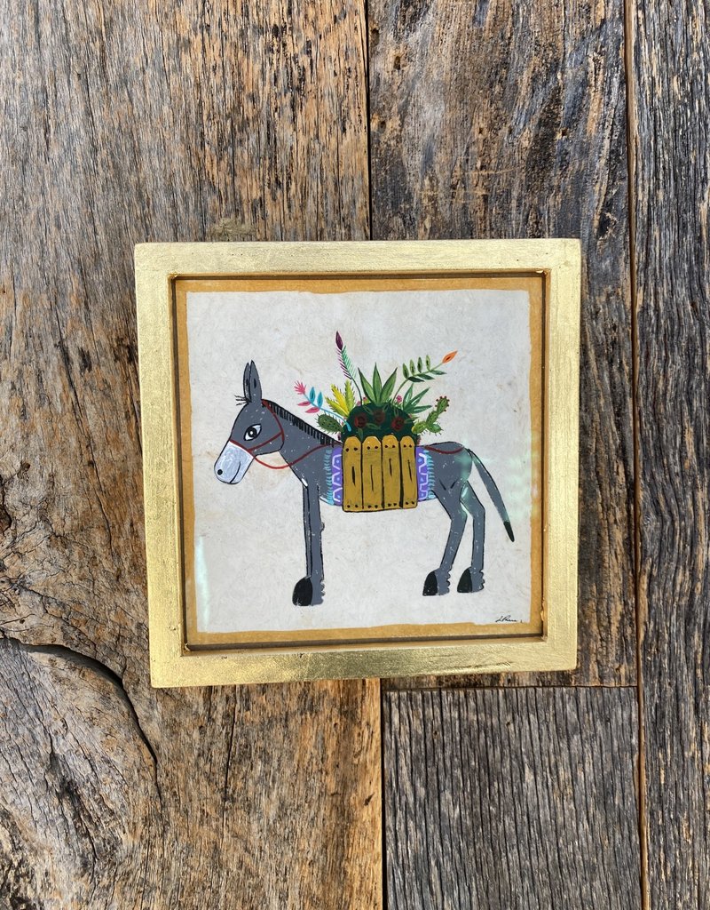 River Song River Song Donkey with Blanket Painting