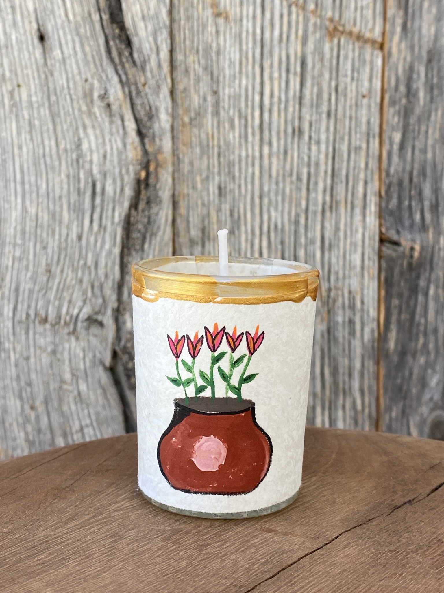 River Song Jewelry River Song Tulips in Pot Votive Holder Island Farm