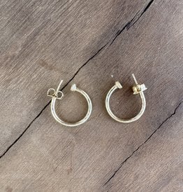 Robin M Designs Robin M Designs Golden Hoops w/ Charm Stops 19mm Dia 14K