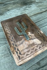 J Alexander Stamped Copper Box with Cactus WJA-088-4-CO
