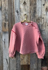 Sundry Quilted Pullover PS22-8B-U63 Honeysuckle