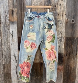 Magnolia Pearl Magnolia Pearl Applique 7 Denim Pants 514 Washed Indigo -  Island Farm