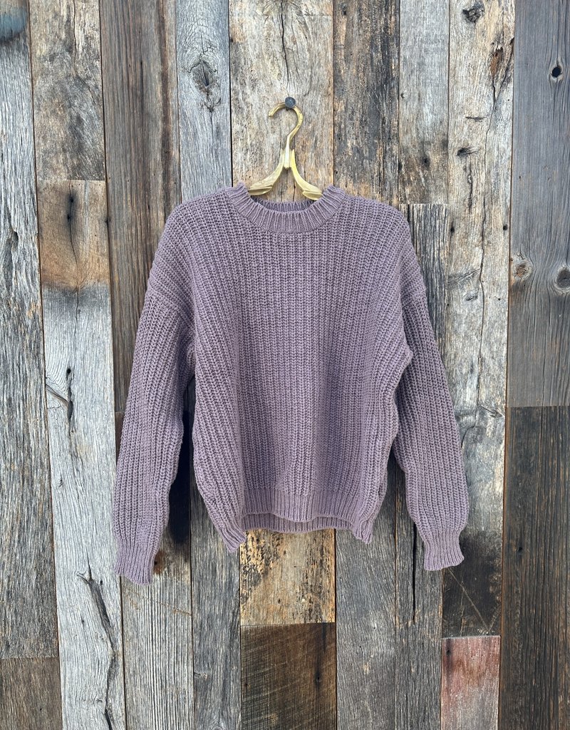 It Is Well Chunky Pull On Sweater Mauve