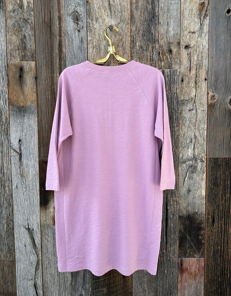 Lilla P 3/4 Sleeve Henley Dress Crocus PA2101-CRO - Island Farm