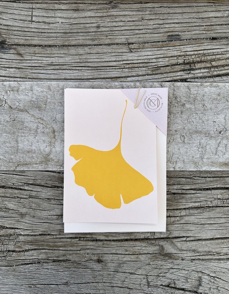 Common Modern Common Modern- Ginkgo Pop Notecard No.6  (yellow/white)