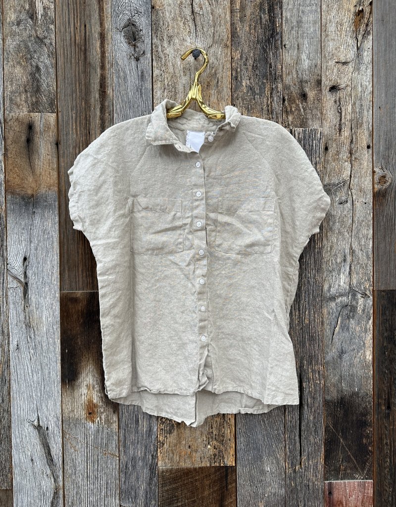 ...and for Good ...And For Good Linen Good Boyfriend S/S Shirt Natural