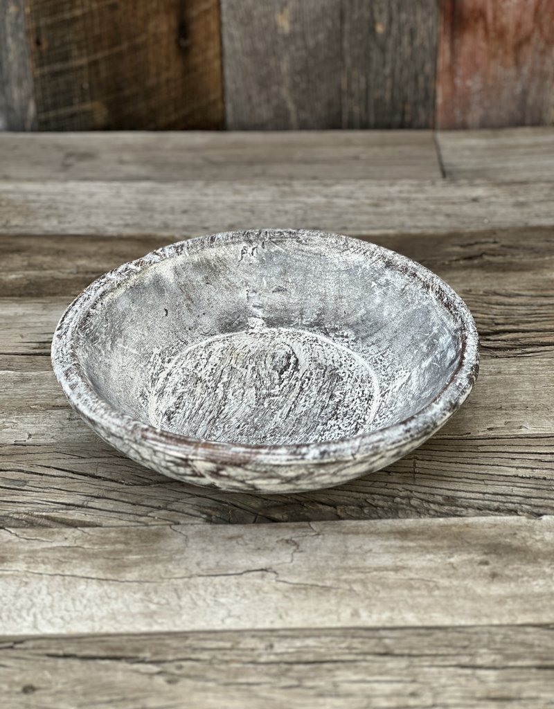 Blue Ocean Traders White Washed Vintage Bowl Small