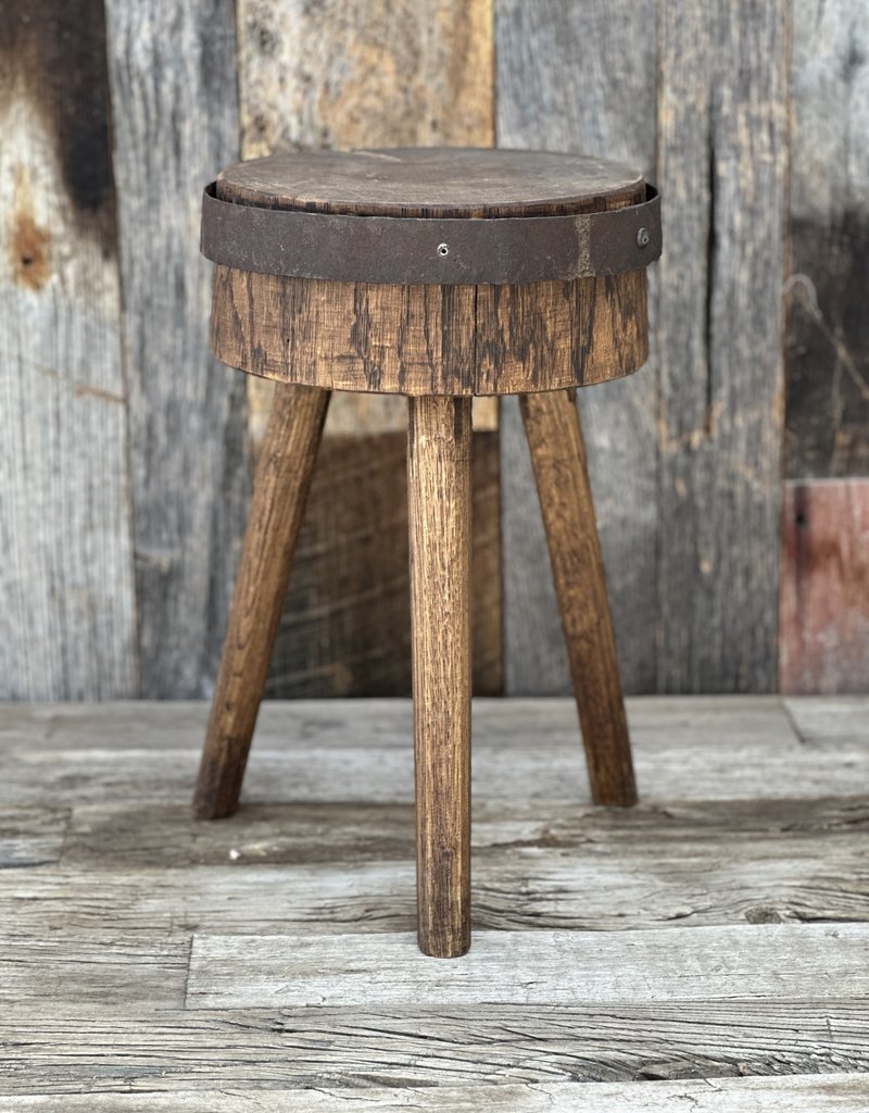 E2 Found Chop Block Stool