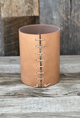 Made Solid Made Solid Sml Leather Wrapped Vase Natural