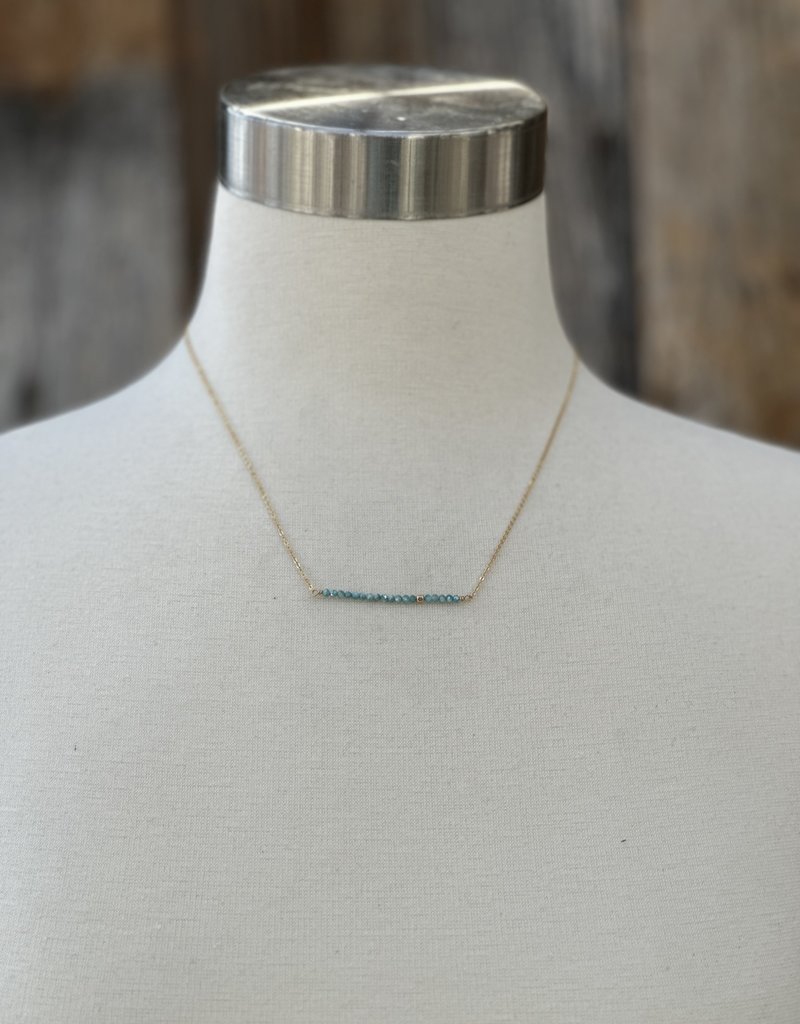Sabina Jewelry Bead Bar Necklace Turquoise Corundum