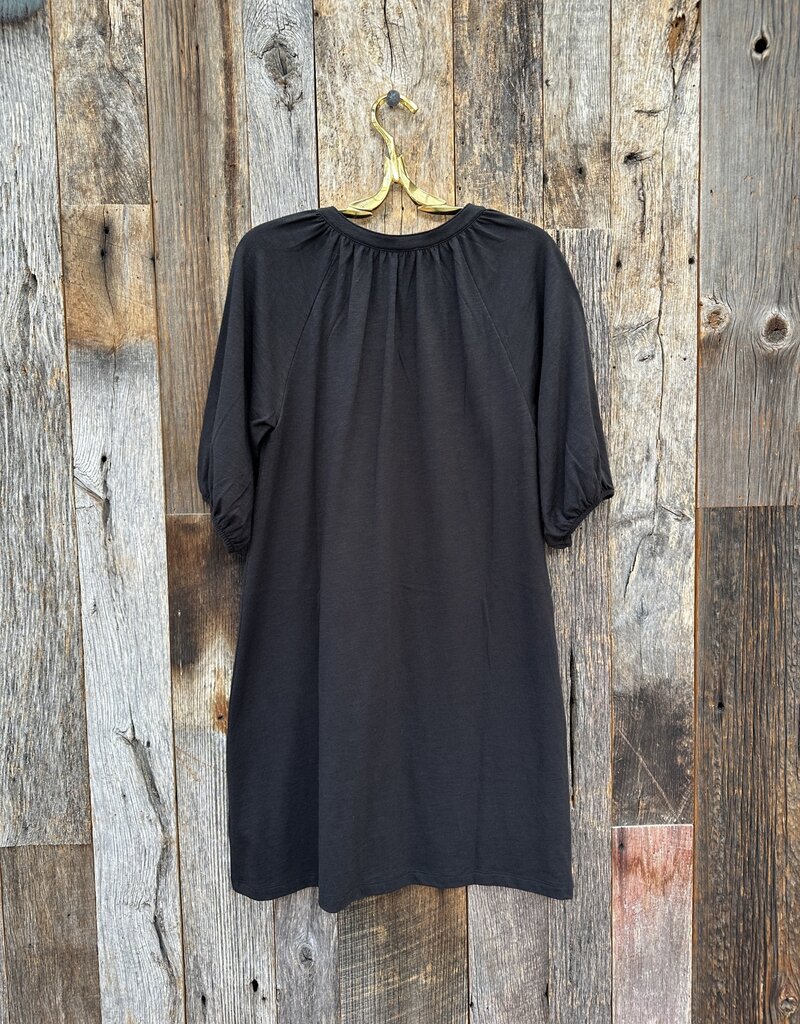 Lilla P Lilla P 3/4 Sleeve Split Neck Dress PA2189 Black