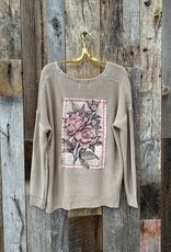 Nu Vintage Nu Vintage Taupe Sweater with Patch SW-N77/VFL21
