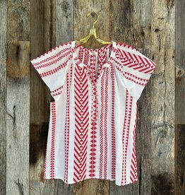 DYLAN Dylan Red Petra S/S Top