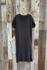 It Is Well Mandarin Gauze Dress Black D1773