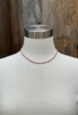 Radiant Malas Tiny Intention Necklace Rhodochrosite 3mm 16"