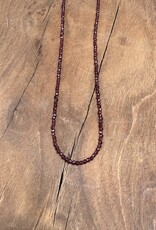 Radiant Malas Tiny Intention Necklace Garnet 16"