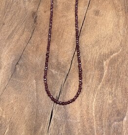 Radiant Malas Tiny Intention Necklace Garnet 16"