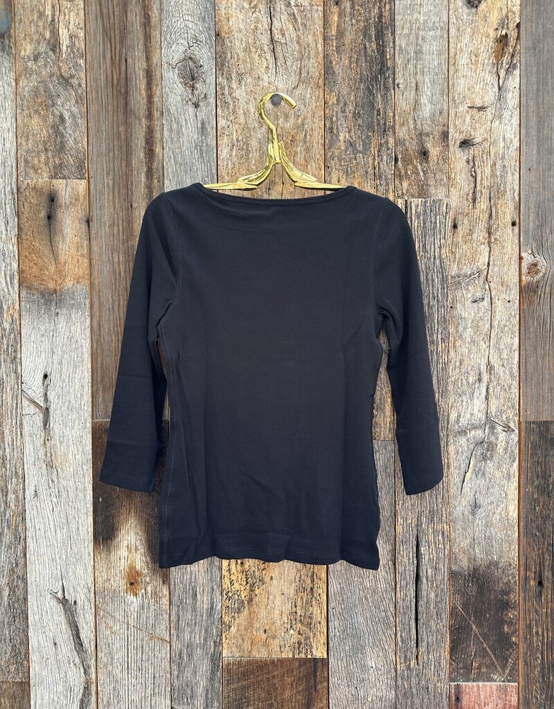 Lilla P Lilla P 3/4 Sleeve Boatneck Black