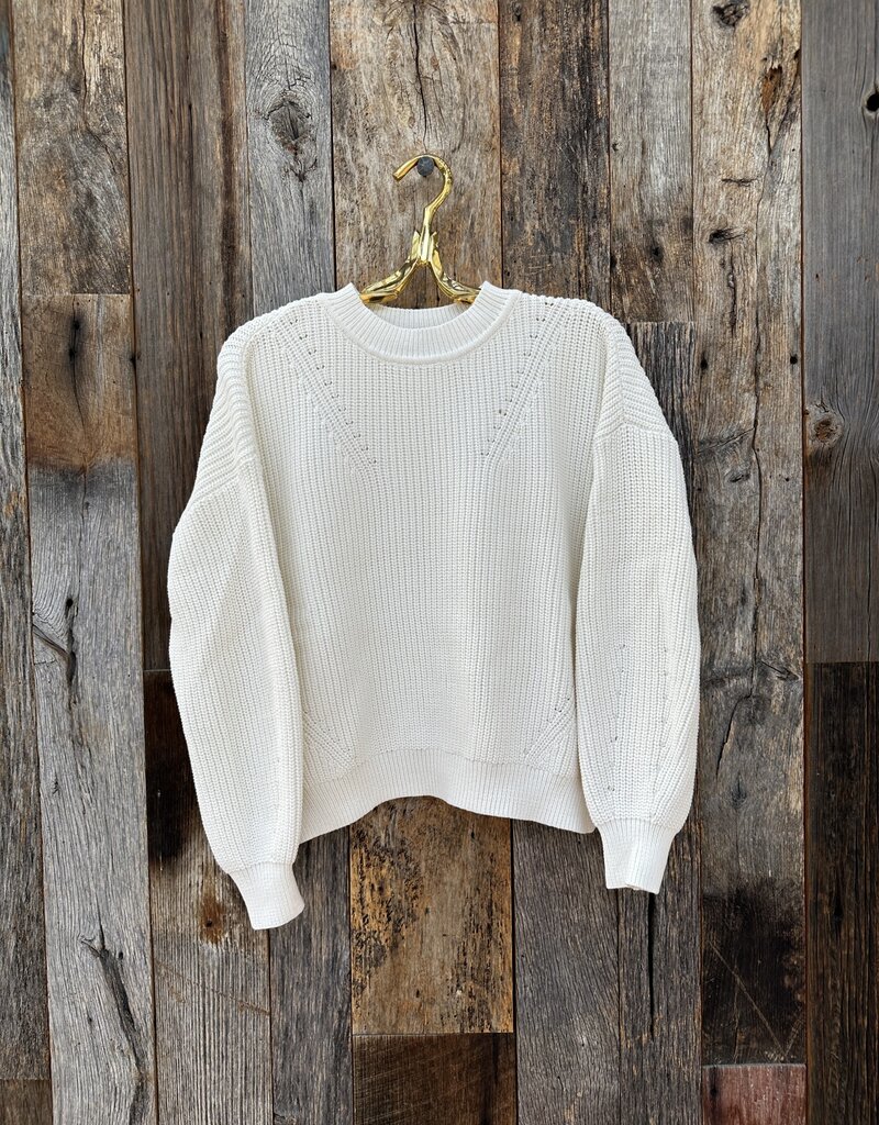 Lilla P Lilla P Oversized Rib Pullover Sweater Ivory PA2270-IVRY