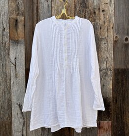 CP Shades CP Shades Yoko Double Cotton Pleated Tunic White 520-034