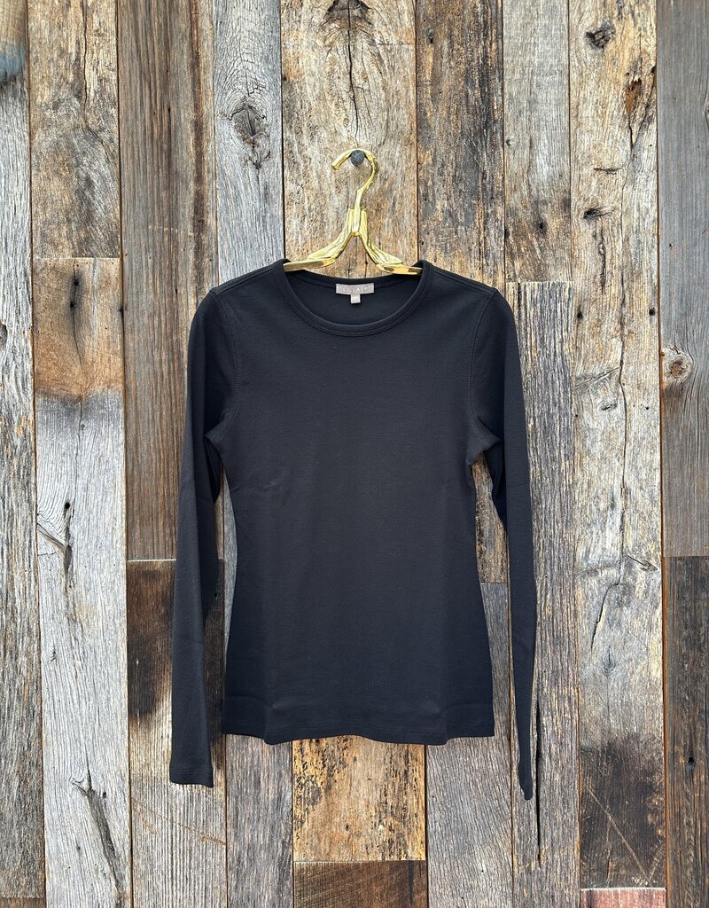 Lilla P Lilla P Long Sleeve Crew Black PA1182-BLA