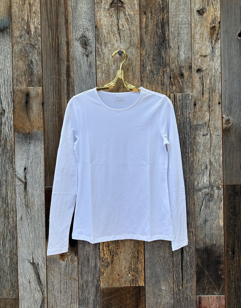 Lilla P Lilla P Long Sleeve Crew White PA1115-WHI