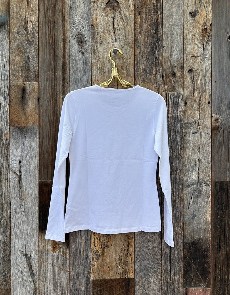 Lilla P Lilla P Long Sleeve Crew White