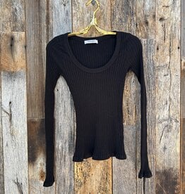 Project Social T Project Social T What's The Scoop Rib L/S Black